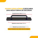 Puxador para Porta  - Petra 604 192mm