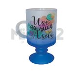 CANECA 350ML FUN RESINADA - SUBLIME - JATEADO COM DEGRADÊ AZUL