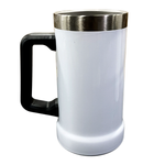 Caneca Térmica Resinada Cônica - 700ml - Branca com alça Preta