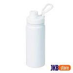 Garrafa Térmica Inox Resinado com Tampa Alça - JKB - 500ml - Branco Fosco