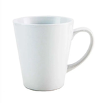CANECA 275ML CERÂMICA RESINADA CÔNICA COM BASE ARREDONDADA - BRANCO