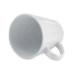 CANECA 275ML CERÂMICA RESINADA CÔNICA COM BASE ARREDONDADA - BRANCO
