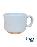 XÍCARA CERÂMICA RESINADA FOSCA - LIVESUB - 150ml - BRANCA