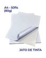 PAPEL FOTOGRÁFICO ADESIVO GLOSSY ALTO BRILHO JATO DE TINTA - M2P - A4 80G - 50FLS