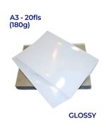PAPEL 180G A3 FOTOGRÁFICO GLOSSY - M2P- 20 FLS