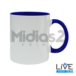 CANECA 325ML CERÂMICA SUBLIMÁTICO - LIVESUB - BRANCO COM INTERIOR E ALÇA