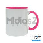 CANECA 325ML CERÂMICA SUBLIMÁTICO - LIVESUB - BRANCO COM INTERIOR E ALÇA