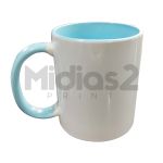 CANECA 325ML CERÂMICA SUBLIMÁTICO - LIVESUB - BRANCO COM INTERIOR E ALÇA