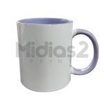 CANECA 325ML CERÂMICA SUBLIMÁTICO - LIVESUB - BRANCO COM INTERIOR E ALÇA