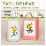 VINIL PET ADESIVO JATO DE TINTA RESISTENTE À ÁGUA - MECOLOUR - A4 - BRANCO - 20 FLS