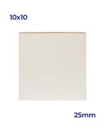 QUADRO DE MESA EM MDF SEM RESINA COM BORDA SEM FITA - 25mm - 10x10cm - BRANCO