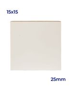 QUADRO DE MESA EM MDF SEM RESINA COM BORDA SEM FITA - 25mm - 15x15cm - BRANCO