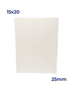 QUADRO DE MESA EM MDF SEM RESINA COM BORDA SEM FITA - 25mm - 15x20cm - BRANCO