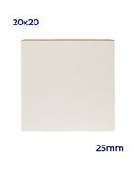 QUADRO DE MESA EM MDF SEM RESINA COM BORDA SEM FITA - 25mm - 20x20cm - BRANCO