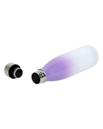 Garrafa Térmica Cola Inox Resinado Parede Dupla - JKB - 500ml - Bicolor Lilás e Branco
