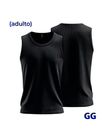 Camisa Regata 100% Algodão Select - M2P - Adulto GG - Preto