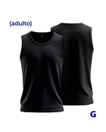 Camisa Regata 100% Algodão Select - M2P - Adulto G - Preto