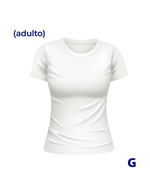 Camisa Baby Look 100% Algodão Select - M2P - Adulto G - Branca