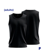 Camisa Regata 100% Algodão Select - M2P - Adulto P - Preto