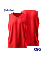 Camisa Regata 100% Poliéster - M2P - Adulto XGG - Vermelho