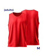 Camisa Regata 100% Poliéster - M2P - Adulto M - Vermelho
