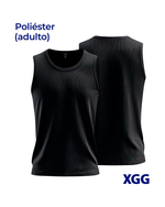 Camisa Regata 100% Poliéster - M2P - Adulto XGG - Preto