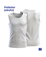 Camisa Regata 100% Poliéster - M2P - Adulto M - Branca