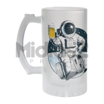 CANECA 475ML CHOPP VIDRO JATEADO - IMPORTADA