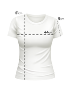 Camisa Baby Look 100% Poliéster - M2P - Adulto P - Branca