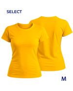 Camisa Baby Look Brasil 100% Algodão - M2P - Adulto M - Amarelo
