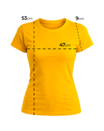 Camisa Baby Look Brasil 100% Algodão - M2P - Adulto M - Amarelo