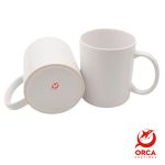 Caneca Cerâmica Resinada AA Selo Vermelho -  Orca - 325ml - Branca