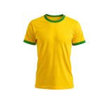 Camisa Brasil 100% Algodão Select - Adulto - Amarelo e Verde