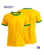Camisa Brasil 100% Algodão Select - Adulto - Amarelo e Verde