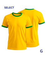 Camisa Brasil 100% Algodão Select - Adulto - Amarelo e Verde