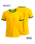 Camisa Brasil 100% Algodão Select - Adulto - Amarelo e Verde