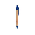 Caneta Taz em Bambu Detalhes em Plástico Escrita Azul 1mm