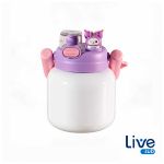 Garrafa Térmica Inox Resinado Baby Pop - Livesub - 700ml - Branca com