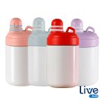 Copo Térmico Inox Resinado Kawaii- Livesub - 500ml - Branco com Tampa Silicone