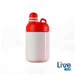 Copo Térmico Inox Resinado Kawaii- Livesub - 500ml - Branco com Tampa Silicone