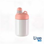 Copo Térmico Inox Resinado Kawaii- Livesub - 500ml - Branco com Tampa Silicone