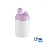 Copo Térmico Inox Resinado Kawaii- Livesub - 500ml - Branco com Tampa Silicone