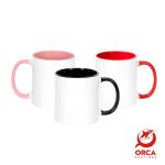 Caneca Cerâmica Resinada AA -  Orca - 325ml - Branca Com Interior e Alça
