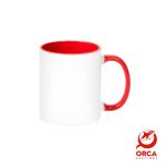 Caneca Cerâmica Resinada AA -  Orca - 325ml - Branca Com Interior e Alça