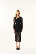 VESTIDO MIDI ASSIMÉTRICO