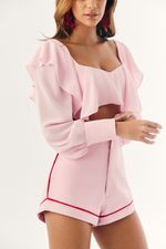 CROPPED BABADO CHIFFON