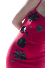VESTIDO RED ROSY  APLICACAO