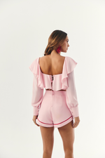 CROPPED BABADO CHIFFON