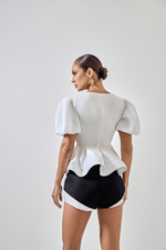 BLUSA PEPLUM ARGOLA DOURADA