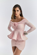 CAMISA OMBRO A OMBRO FLOR